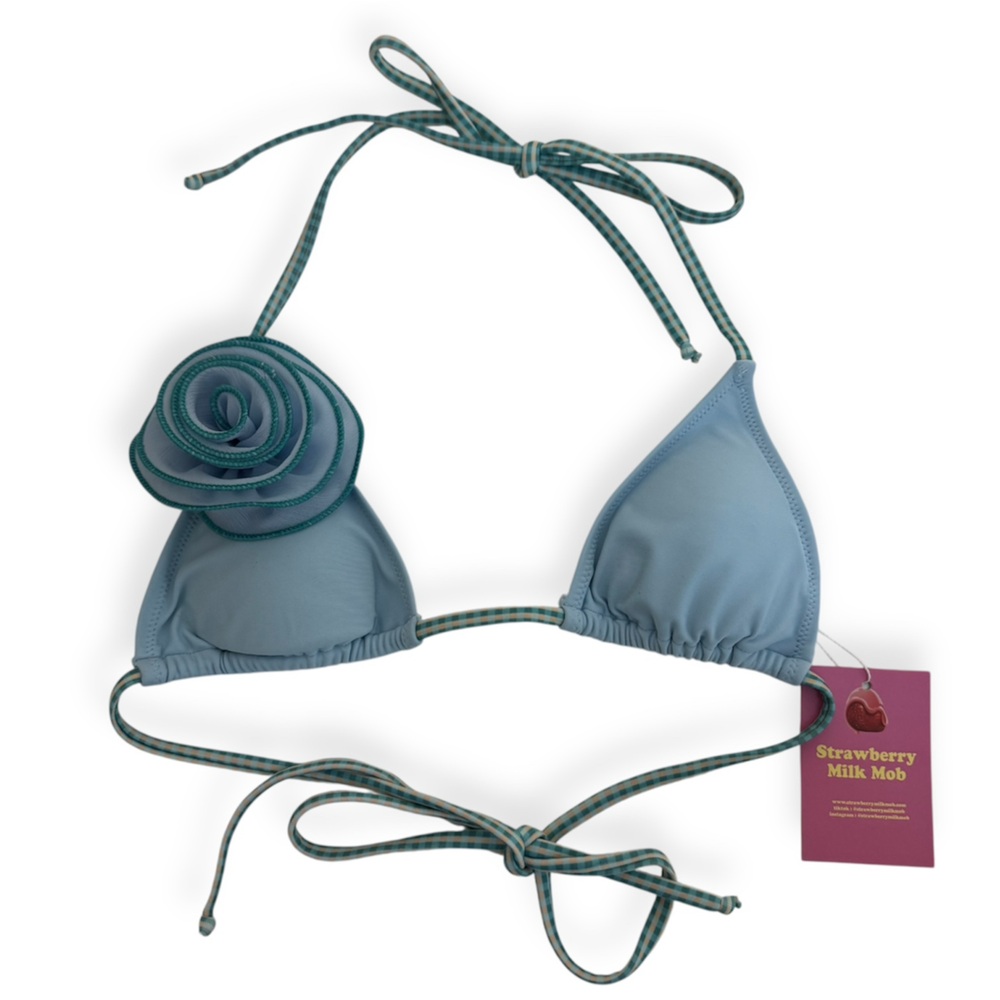 Strawberry Milk Mob Tiangle Bikini SeaBob Top 3D Flower Pin